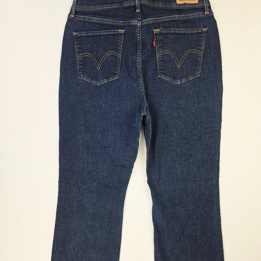 Levi's Perfectly Slimming 512 Bootcut 31X29 Women Size 12S Blue Denim Logo Jeans